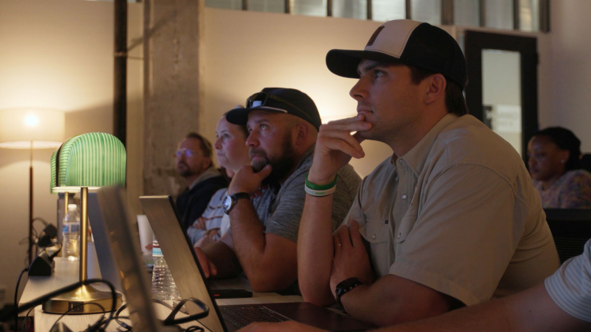 Participants listening during a Caravan workshop