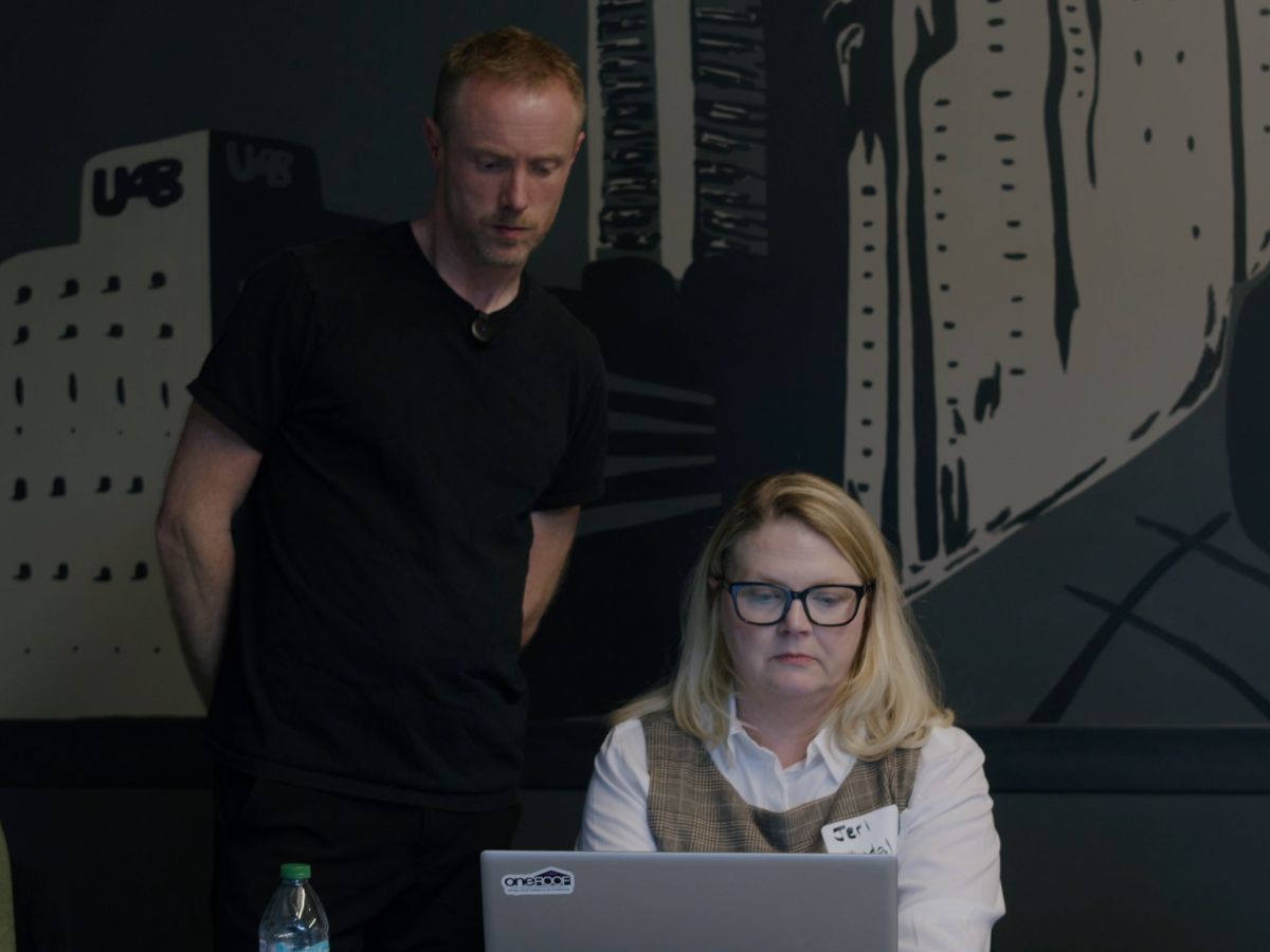 Austin Senseman leading a Caravan AI workshop