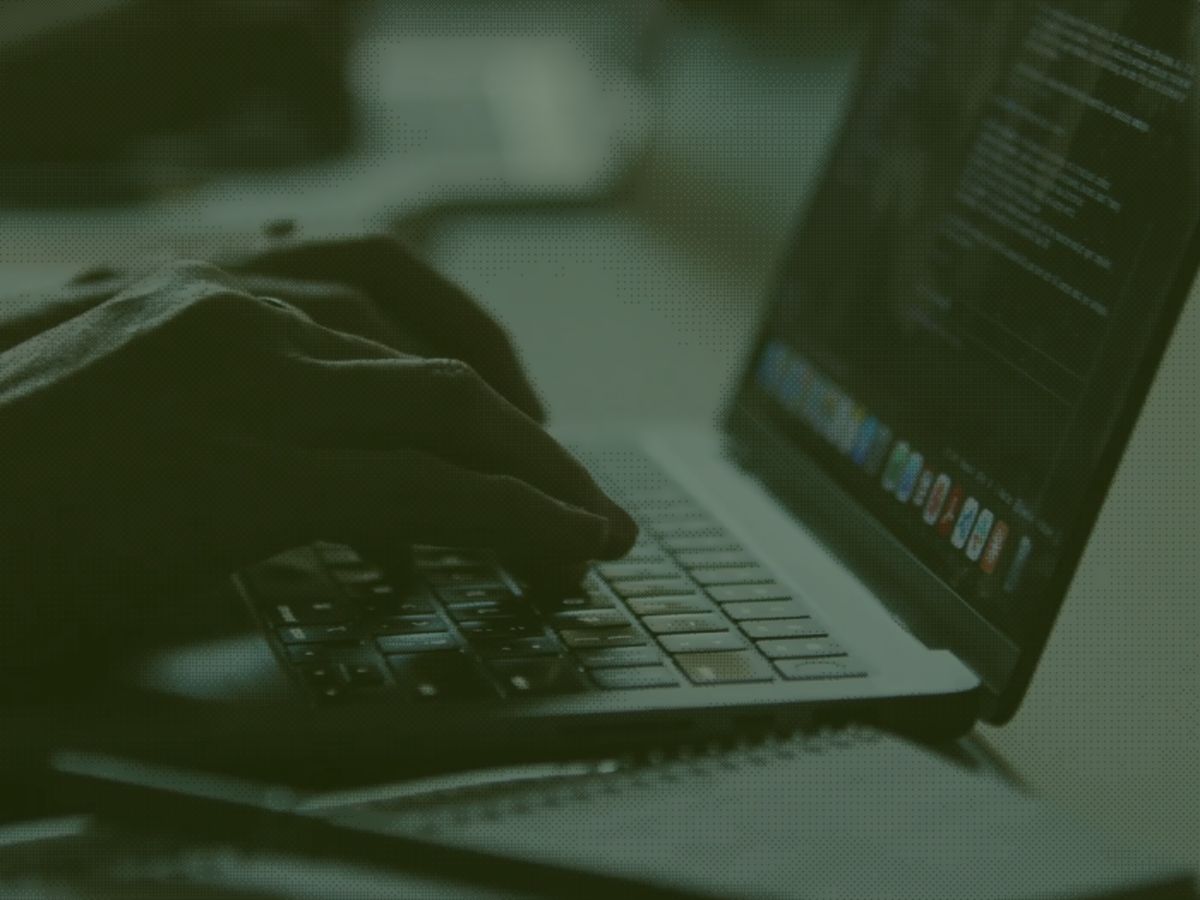 Hands on keyboard during AI training preparation