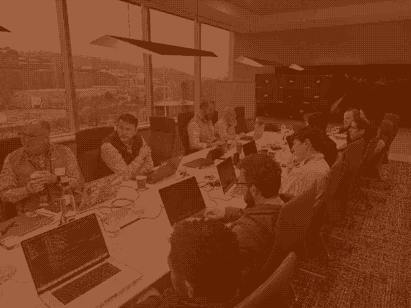 A full room during a Caravan corporate training session